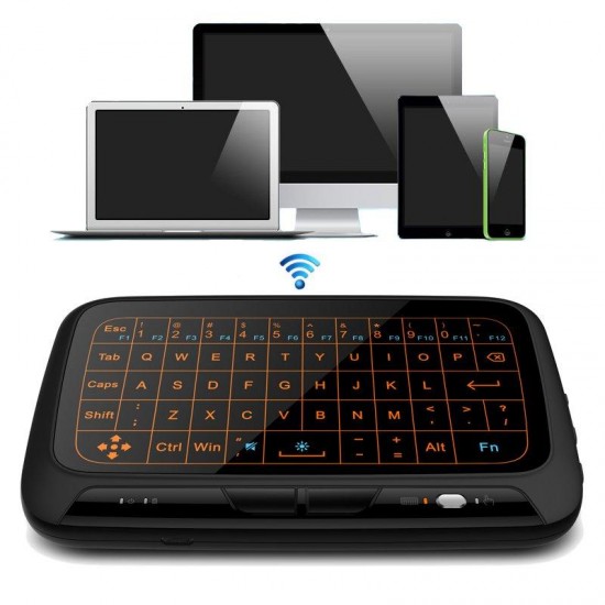 H18 2.4G Wireless Backlight Whole Panel Touchpad Keyboard Air Mouse For Windows/Android/Smart TV Box/Xbox/PC