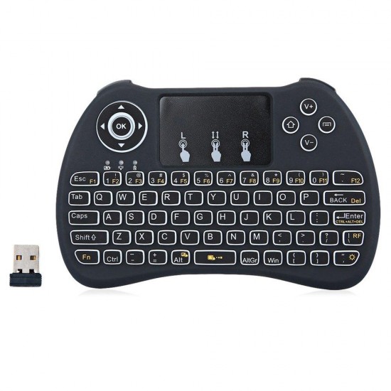 H9 Wireless QWERTY White Backlit 2.4GHz Touchpad Keyboard Air Mouse For TV Box MINI PC H9 Wireless QWERTY White Backlit 2.4GHz Touchpad Keyboard Air Mouse For TV Box MINI PC