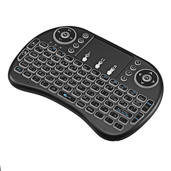 I8 2.4G Wireless White Backlit Hebrew Mini Keyboard Touchpad Air Mouse I8 2.4G Wireless White Backlit Hebrew Mini Keyboard Touchpad Air Mouse