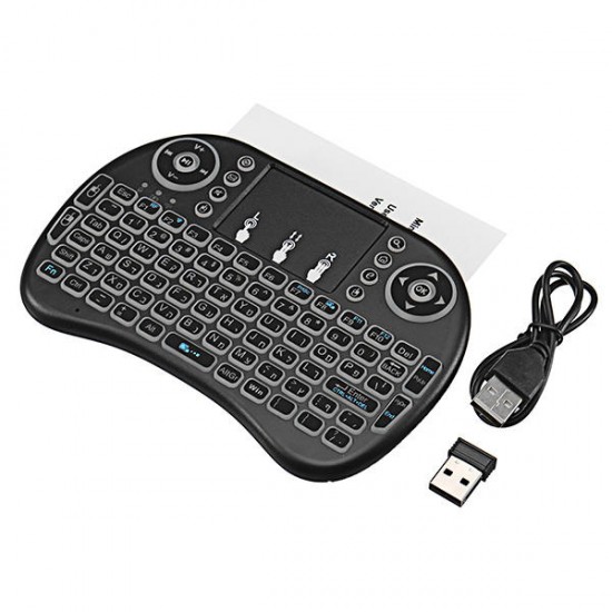 I8 2.4G Wireless White Backlit Hebrew Mini Keyboard Touchpad Air Mouse I8 2.4G Wireless White Backlit Hebrew Mini Keyboard Touchpad Air Mouse