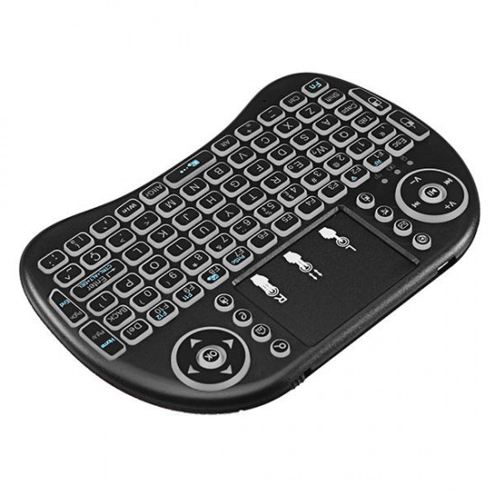 I8 2.4G Wireless White Backlit Portuguese Mini Keyboard Touchpad Air Mouse I8 2.4G Wireless White Backlit Portuguese Mini Keyboard Touchpad Air Mouse