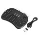 I8 Hebrew Version 2.4G Wireless Mini Keyboard Touchpad Air Mouse Black