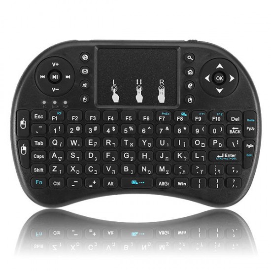 I8 Hebrew Version 2.4G Wireless Mini Keyboard Touchpad Air Mouse Black I8 Hebrew Version 2.4G Wireless Mini Keyboard Touchpad Air Mouse Black