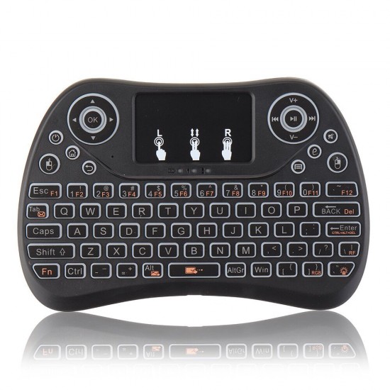 I8 Max Colorful Backlit 2.4G Wireless English Mini Keyboard Touchpad Airmouse for TV Box Smart TV PC