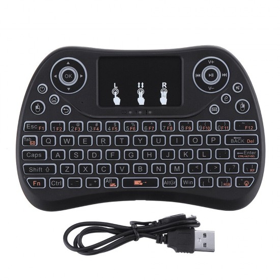 I8 Max Colorful Backlit 2.4G Wireless English Mini Keyboard Touchpad Airmouse for TV Box Smart TV PC I8 Max Colorful Backlit 2.4G Wireless English Mini Keyboard Touchpad Airmouse for TV Box Smart TV PC