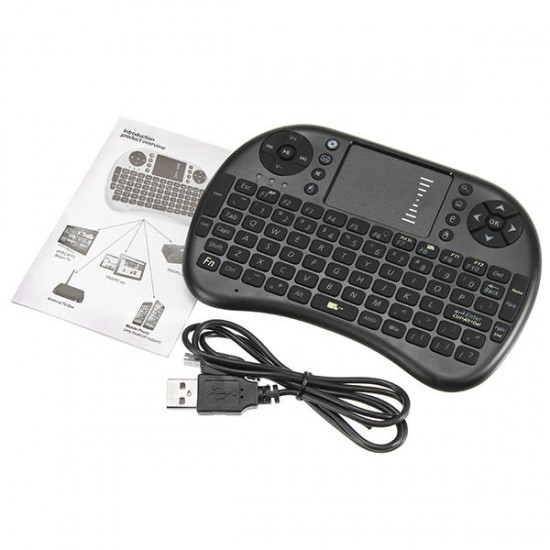 I8 PRO 2.4Ghz Wireless Blue Backlit Mini Keyboard Air Mouse Touchpad for TV Box PC