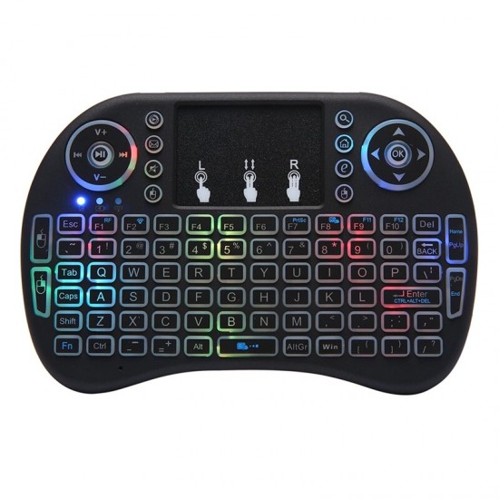 I8 Plus 2.4GHz Wireless 7 Colors Backlight Keyboard With Touchpad Mouse For TV Box/Smart TV/PC