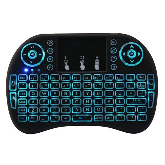 I8 Plus 2.4GHz Wireless 7 Colors Backlight Keyboard With Touchpad Mouse For TV Box/Smart TV/PC