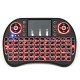 I8 Russian Wireless Three Color Backlit 2.4GHz Touchpad Keyboard Air Mouse