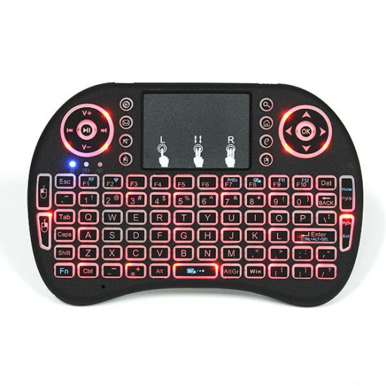 I8 Wireless Three Color Backlit 2.4GHz Touchpad Keyboard Air Mouse For TV Box MINI PC I8 Wireless Three Color Backlit 2.4GHz Touchpad Keyboard Air Mouse For TV Box MINI PC