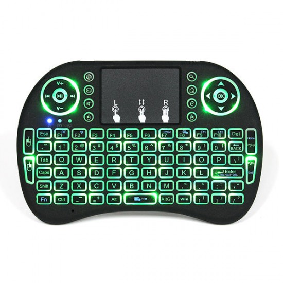 I8 Wireless Three Color Backlit 2.4GHz Touchpad Keyboard Air Mouse For TV Box MINI PC I8 Wireless Three Color Backlit 2.4GHz Touchpad Keyboard Air Mouse For TV Box MINI PC