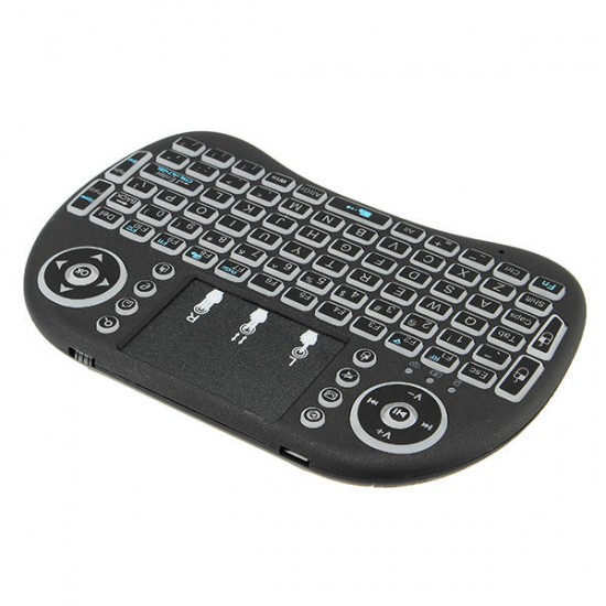 I8 Wireless Three Color Backlit 2.4GHz Touchpad Keyboard Air Mouse For TV Box MINI PC