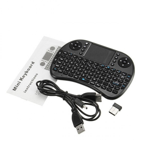 I8 2.4G Wireless Italian Version Rechargeable Mini Keyboard Touchpad Air Mouse