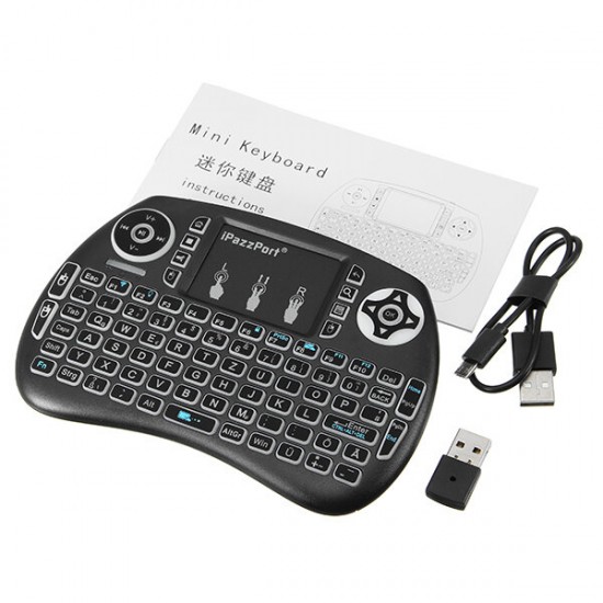 KP21SDL 2.4G Wireless Three Color Backlit German Version Mini Keyboard Touchpad Air Mouse KP21SDL 2.4G Wireless Three Color Backlit German Version Mini Keyboard Touchpad Air Mouse