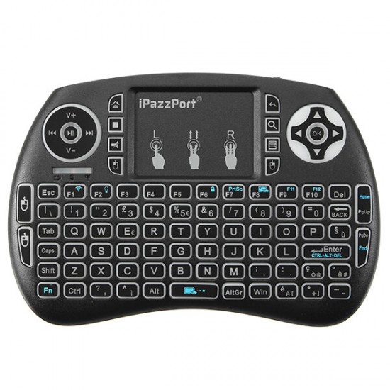 KP21SDL 2.4G Wireless Three Color Backlit Italian Version Mini Keyboard Touchpad Air Mouse KP21SDL 2.4G Wireless Three Color Backlit Italian Version Mini Keyboard Touchpad Air Mouse