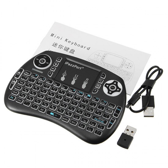 KP21SDL 2.4G Wireless Three Color Backlit Russian Version Mini Keyboard Touchpad Air Mouse KP21SDL 2.4G Wireless Three Color Backlit Russian Version Mini Keyboard Touchpad Air Mouse