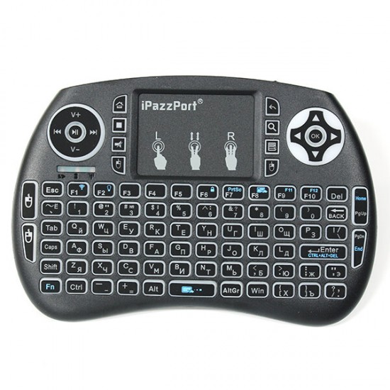 KP21SDL 2.4G Wireless Three Color Backlit Russian Version Mini Keyboard Touchpad Air Mouse KP21SDL 2.4G Wireless Three Color Backlit Russian Version Mini Keyboard Touchpad Air Mouse