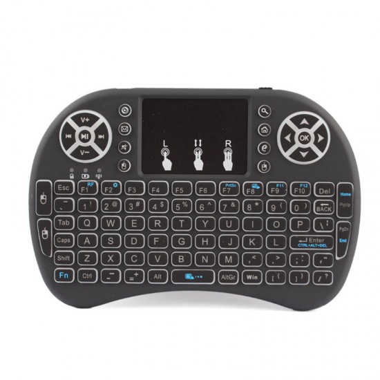 MINI I8 Wireless Backlit 2.4GHz Touchpad Keyboard Air Mouse For TV Box MINI PC