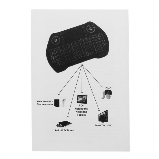 MT-10 2.4G Wireless Spanish Three Color Backlit Rechargeable Mini Keyboard Touchpad Air Mouse Airmouse MT-10 2.4G Wireless Spanish Three Color Backlit Rechargeable Mini Keyboard Touchpad Air Mouse Airmouse