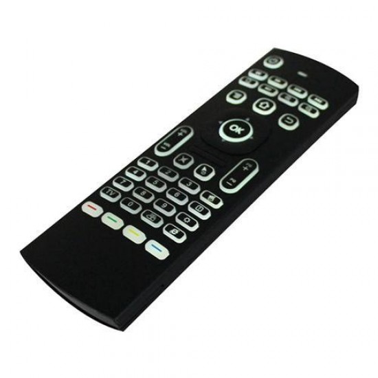 MX3 Wireless QWERTY White Backlit 2.4GHz Keyboard Air Mouse For TV Box MINI PC