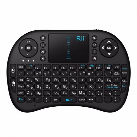 I8 2.4G Wireless Hebrew Qwerty Mini Keyboard Touchpad Air Mouse