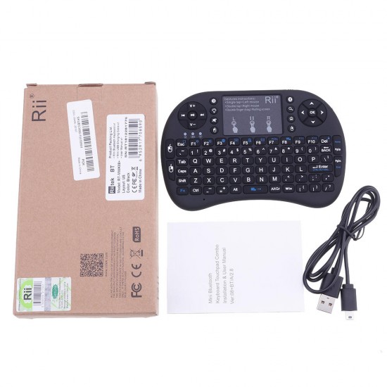 I8 Plus White Backlit bluetooth Wireless Mini Keyboard Touchpad Air Mouse Airmouse
