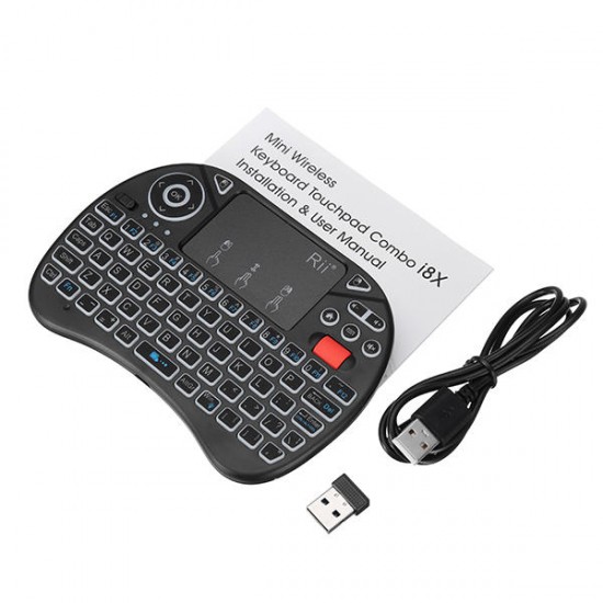 I8X 2.4G Wireless White Backlit Mini Keyboard Touchpad Airmouse with Scroll Wheel I8X 2.4G Wireless White Backlit Mini Keyboard Touchpad Airmouse with Scroll Wheel