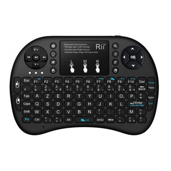 Mini I8 Plus French White Backlit 2.4G Wireless Mini Keyboard Touchpad Air Mouse Mini I8 Plus French White Backlit 2.4G Wireless Mini Keyboard Touchpad Air Mouse