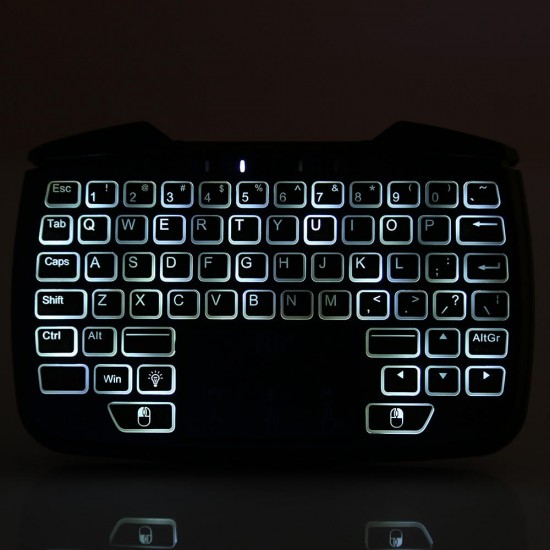 RT707 2 in 1 White Backlit 2.4GHz Wireless Game Controller Gamepad Mini Keyboard Touchpad Air Mouse Airmouse Combo RT707 2 in 1 White Backlit 2.4GHz Wireless Game Controller Gamepad Mini Keyboard Touchpad Air Mouse Airmouse Combo