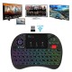 X8 2.4GHz Wireless Mini Keyboard with Touchpad for TV Box PC Smart TV Colorful LED Backlit Li-ion Battery French