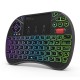 X8 2.4GHz Wireless Mini Keyboard with Touchpad for TV Box PC Smart TV Colorful LED Backlit Li-ion Battery French