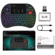X8 2.4GHz Wireless Mini Keyboard with Touchpad for TV Box PC Smart TV Colorful LED Backlit Li-ion Battery French