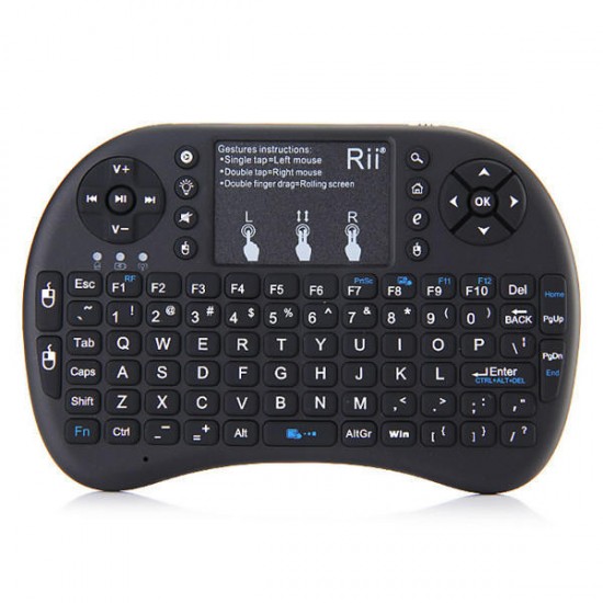 i8 Plus 2.4G Wireless Touch Pad Fly Air Mouse Backlit Gaming Keyboard Control with Multi-touch