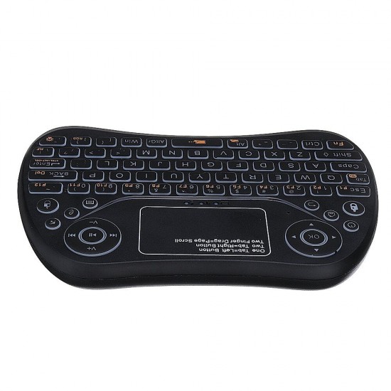 S913 2.4G Wireless Colorful Backlit English Mini Touchpad Keyboard Air Mouse Airmouse for TV Box PC Smart TV