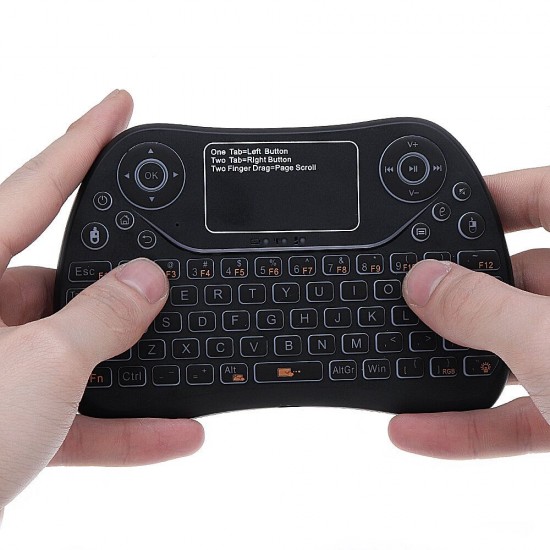 S913 2.4G Wireless Colorful Backlit English Mini Touchpad Keyboard Air Mouse Airmouse for TV Box PC Smart TV S913 2.4G Wireless Colorful Backlit English Mini Touchpad Keyboard Air Mouse Airmouse for TV Box PC Smart TV