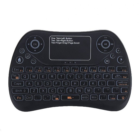 S913 2.4G Wireless Colorful Backlit English Mini Touchpad Keyboard Air Mouse Airmouse for TV Box PC Smart TV