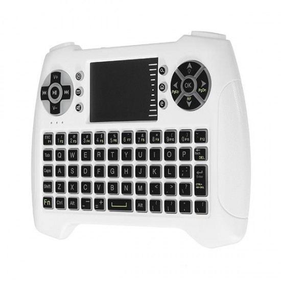 T16 Blue Backlit 2.4G Wireless White Mini Keyboard Touchpad Air Mouse