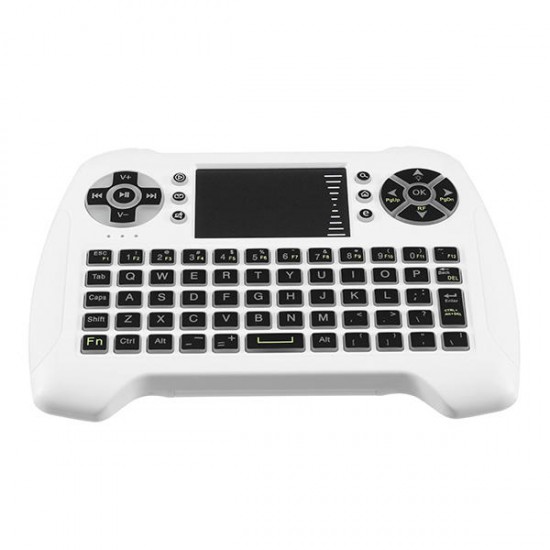 T16 Blue Backlit 2.4G Wireless White Mini Keyboard Touchpad Air Mouse T16 Blue Backlit 2.4G Wireless White Mini Keyboard Touchpad Air Mouse