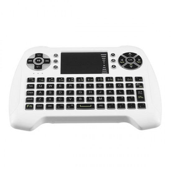 T16 Blue Backlit 2.4G Wireless White Mini Keyboard Touchpad Air Mouse