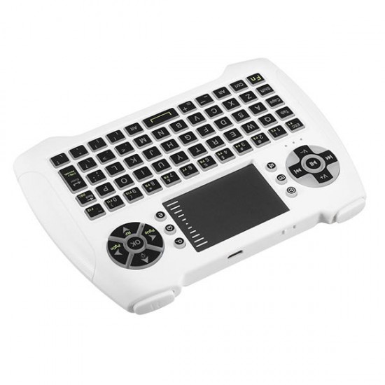 T16 Blue Backlit 2.4G Wireless White Mini Keyboard Touchpad Air Mouse