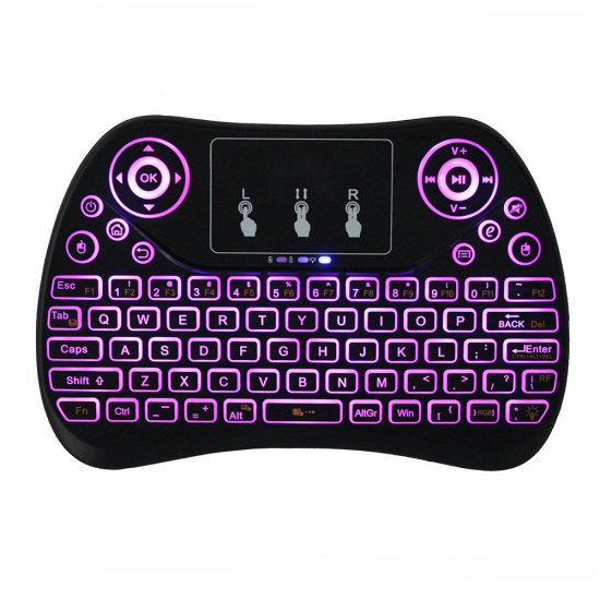 T2 Colorful Backlit 2.4G Touchpad Air Mouse Mini Wireless Keyboard for Android TV Box Laptop T2 Colorful Backlit 2.4G Touchpad Air Mouse Mini Wireless Keyboard for Android TV Box Laptop