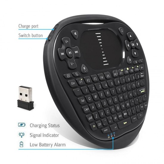 T8 2.4G Wireless Keyboard With Touchpad Mouse For Android TV Box Smart TV PC Projector