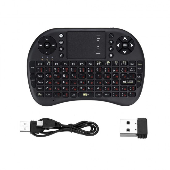 UKB-500-RF 2.4G Wireless Russian Version Mini Keyboard Touchpad Airmouse for TV Box Smart TV PC UKB-500-RF 2.4G Wireless Russian Version Mini Keyboard Touchpad Airmouse for TV Box Smart TV PC