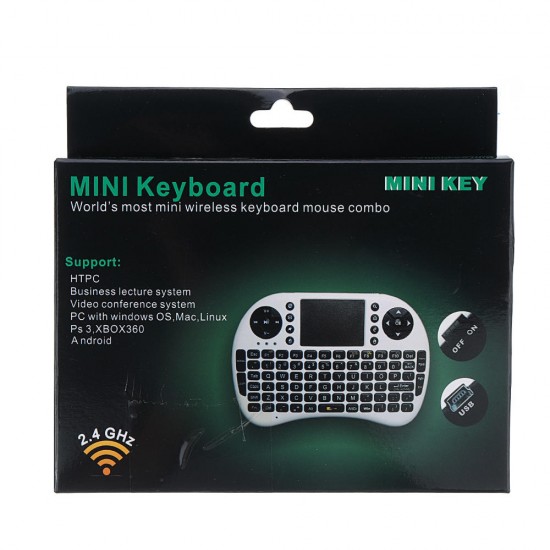 UKB-500-RF 2.4G Wireless Spanish Mini Keyboard Touchpad Airmouse Air Mouse for TV Box Mini PC Computer UKB-500-RF 2.4G Wireless Spanish Mini Keyboard Touchpad Airmouse Air Mouse for TV Box Mini PC Computer