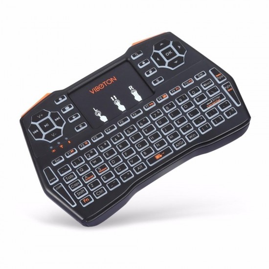 I8 Plus 2.4G Wireless Three Color Backlit English Mini Keyboard Touchpad Airmouse for TV Box Smart TV PC