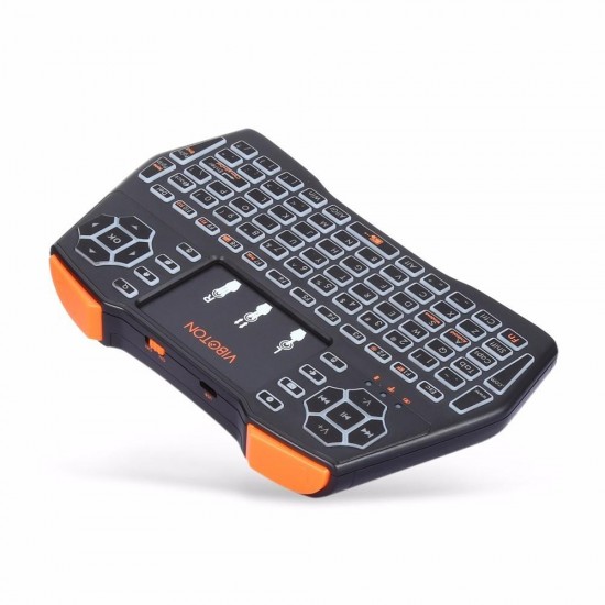 I8 Plus 2.4G Wireless Three Color Backlit English Mini Keyboard Touchpad Airmouse for TV Box Smart TV PC