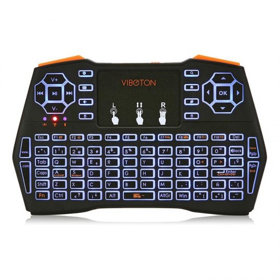 i8 Plus Tri-color Backlit Spanish 2.4G Wireless Mini TouchpadKeyboard Air Mouse Airmouse for TV Box Mini PC Smart TV i8 Plus Tri-color Backlit Spanish 2.4G Wireless Mini TouchpadKeyboard Air Mouse Airmouse for TV Box Mini PC Smart TV