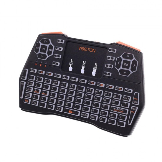 i8 Plus White Backlit Russian 2.4G Wireless Mini Touchpad Keyboard Air Mouse Airmouse for TV Box Mini PC