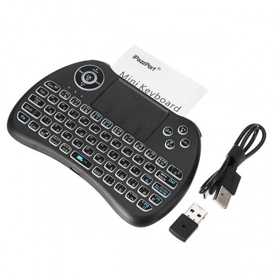 KP-810-21Q 2.4G Wireless Japanese Three Color Backlit Mini Keyboard Touchpad Air Mouse