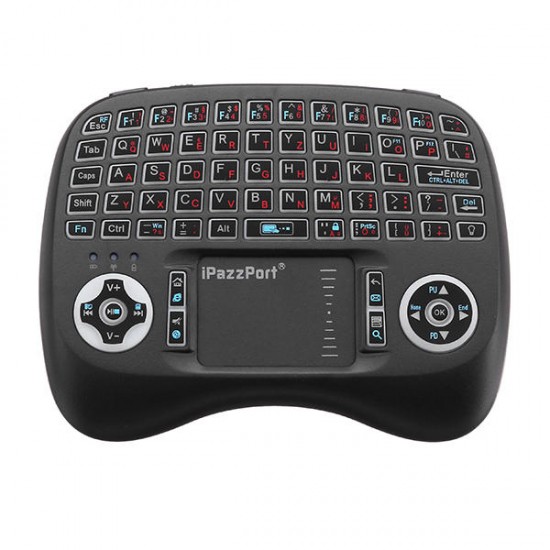 KP-810-21T-RGB German Three Color Backlit Mini Keyboard Touchpad Airmouse